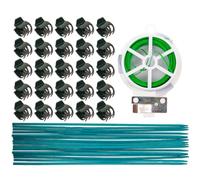 ADOCARN Clips de Support pour Plantes Grimpantes en Bambou et Plastique, Pince Légère et Résistante pour Vigne et Légumes, Jardinage et Plantation
