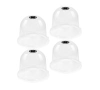 ADOCARN Cloche pour Plantes en Plastique Transparent 4 Pièces | Dôme de Jardin pour Plants, Protection Lumineuse Maximale, Corps Transparent Aération, Lot Pratique