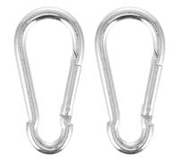 ADOCARN Connecteur de Barre de Traction en Acier Argenté Léger, 2 Pièces, Facile à Transporter et Ranger, Accessoire pour Machine à Câble et Barre de Musculation en Fitness