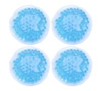 ADOCARN Coussinet D'allaitement Compresses Gel Réutilisables Rondes Lot de 4 Bleu en Pvc pour Thérapie Mammaire Froid et Récupération