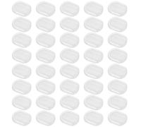 ADOCARN Coussinets Transparents Soulager Boucles D’oreilles à Clip pour 40 Pièces, Coussinets Antidérapants Ovales, Accessoires Confortables Adaptés pour pour Fermoirs de Bijoux