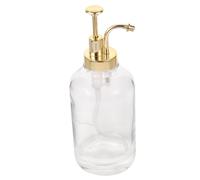 ADOCARN Distributeur de Sirop en Verre 250Ml Pompe à Lotion Réutilisable Flacon Compact pour Sirop et Savonnette Distributeur Pratique Cuisine et Bar à Café Accessoire Cuisine Transparent