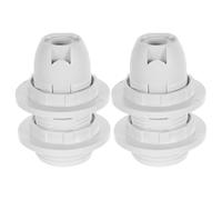 ADOCARN Douille E14 à Vis Complète Blanche Lot de 2 pour Lampe de Table Suspendre, Accessoire Électrique Polyvalent pour Éclairage Intérieur et Lampadaire
