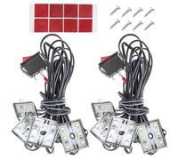 ADOCARN Éclairage Intérieur LED, 48 Leds 12v Blanc Boîtier en Fer et Abs et Installation Facile, Réglette Lumineuse pour Camping-car, Fourgon Remorque