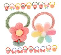 ADOCARN Élastiques à Cheveux Garçon et Filles 20 Pièces Petits Fleurs Colorées Elastiques Cheveux Doux Élastiques pour Petites Filles Usage Quotidien Cartoons