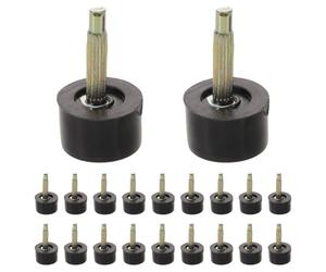 ADOCARN Embouts de Talon Rond en TPU Noir 20 Paires pour Réparation de Talons Hauts, Installation Rapide, Accessoires Antidérapants pour Femmes Usage Professionnel et Quotidien