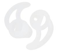 ADOCARN Embouts d'oreille en Silicone Blanc Insert Nageoire, Moule Auriculaire Souple Qui Ne Bloque Pas Le Conduit Auditif, Maintien Sécurisé, 1 Paire pour Écouteurs Tubulaires