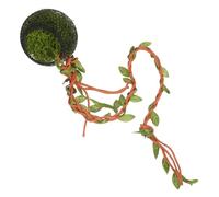 ADOCARN Enclos pour Araignées Sauteuses Léger en Métal avec Refuge Sûr, Décorations de Feuilles et Plantes Grimpantes Artificielles pour Habitats Arboricoles de Geckos et Dragons Barbus
