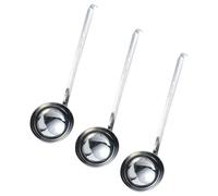 ADOCARN Ensemble de 3 Louches de Service en Acier Inoxydable Argenté Poignée Ergonomique et Surface Lisse Cuisine Service de Soupe