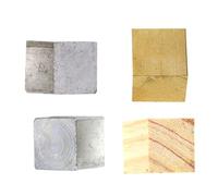 ADOCARN Ensemble de 4 Cubes de Densité en Métal pour Expérimentation Physique, Blocs D’éléments Pédagogiques Précis, Instrument D’enseignement Scientifique pour Laboratoire Scolaire