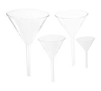 ADOCARN Entonnoirs en Verre Dimensions 40-90 Mm Lot de 4 pour Laboratoire Résistants Chaleur Stockage pour Recherches Biologiques