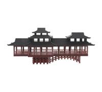ADOCARN Figurine de Pont Décoratif en Plastique Marron avec Arche pour Décoration D'aquarium et Bonsaï, Architecture Asiatique Ancienne pour Jardin Intérieur
