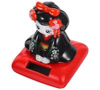 ADOCARN Figurine Kimono Danseuse Solaire Tête Branlante Décor Voiture Compacte et Animée