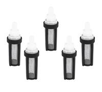 ADOCARN Filtre du Tuyau D'arrivée d'eau 5pcs 9mm Acier Inoxydable Plastique Noir Adapté à Micro Pompe Tube Silicone Diamètre Usage Professionnel Anti-Obstruction