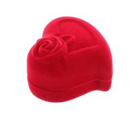 ADOCARN Heart Shaped Ring Box Multifunctional Design Jewelry Case For Wedding And Proposal Decorations Red Mini
