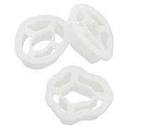 ADOCARN Kit 3 Pièces Emporte-pièces en Résine Blanche pour Boucles D'oreilles Bords Arrondis, Outils pour Création Bijoux en Pâte Polymère, pour Noël et Saint-valentin