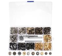 ADOCARN Kit de 120 Boutons-pression Métalliques 12,5 Mm Dorés Outil de Pose, Accessoires de Bricolage pour Vêtements, Paquet, Boutons DIY et Boutons de Rechange pour Couture, Atelier