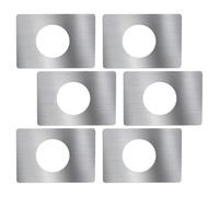 ADOCARN Kit de Réparation 6pcs Plaque de Fixation en Acier Inoxydable pour Porte Surface Brillante et Résistance la Rouille, pour Renfort de Charnière Meubles