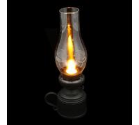 ADOCARN Lampe à Pétrole LED à Bougie Tremblante Rétro Noire Lampe Décorative Vintage pour Maison et Bureau Éclairage D’Ambiance sans Flamme Ornement Unique pour Décoration Intérieure