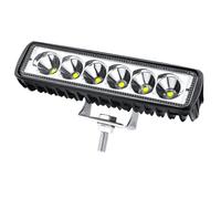 ADOCARN Lampe de Travail LED 18w 6 Pouces 6 LED une Rangée 12-24v Étanche Ip67 pour Voiture Suv Camion, Phare Tout Usage Haute Luminosité, Éclairage Extérieur Robuste et Solide