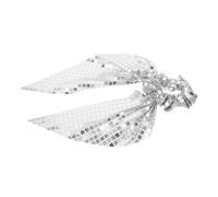 ADOCARN Large Sequin Hair Bow With Elastic Holder For Sparkling Ponytail Ribbon Comfortable Stretchy Hair Tie For School And Cheer Accessories