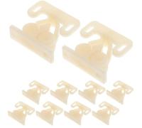 ADOCARN Loquets à Bille en Plastique Beige Accessoire de Mobilier Pratique Lot de 10 Simple à Utiliser, Ne Raye Pas le Sol pour Portes D'armoire et Commodes