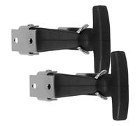 ADOCARN Loquets à Poignée en T Verrou Élastique Lot de 2 en Acier Inoxydable et Caoutchouc Noir Facile à Installer pour Capot Moteur et Boîte à Outils