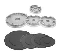 ADOCARN Lot de 1 Set de Tête de Brûleur à Gaz Sabaf 2334, Chapeau Plat en Acier pour Cuisinière, Accessoire de Remplacement Pratique pour Cuisson Homogène et Usage Cuisine Gaz