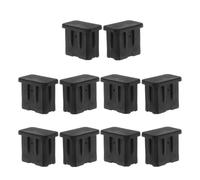 ADOCARN Lot de 10 Embouts de Crosse de Hockey en TPR Noir, Compatibilité Élasticité, Accessoires Indispensables pour Entraînements Intensifs et Matchs