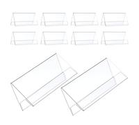 ADOCARN Lot de 10 Plaques de Bureau Acrylique Transparentes de Tente Double Face 90x60mm pour Réunion et Zones de Réception, Usage Polyvalent Améliorant la Communication