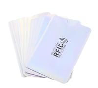 ADOCARN Lot de 10 Pochettes de Protection pour Cartes D'identité et Bancaires en Aluminium Anti-RFID, Légères et Compactes, Protège Données Personnelles pour Usage Quotidien et Voyages