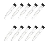 ADOCARN Lot de 10 Tubes à Essai en Verre Coniques de 15 Ml avec Bouchons à Vis, Zone D'écriture Blanche Opacifiée, Haute Fiabilité pour Biologie Moléculaire