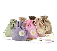 ADOCARN Lot de 12 Sachets à Cordon en Lin pour Lavande et Épices, Petits Pochons Créatifs et Beaux, pour Décoration et Présents Entre Amis Couleur Aléatoire