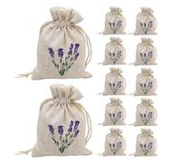ADOCARN Lot de 12 sachets de Lavande : sachets à Cordon, sachets de Parfum vides, Petite Pochette à Bijoux, Porte-Cadeaux de Mariage pour Boutons de Lavande 8 x 10 cm