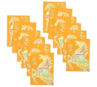 ADOCARN Lot de 120 enveloppes porte-monnaie chinoises pour le Nouvel An lunaire 2026, Hong Bao, avec motifs de chevaux, mots de bénédiction, Lai See, pochette de mariage, jaune