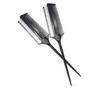 ADOCARN Lot de 2 Brosses à Cheveux pour Teinture Double Face, Pinceaux Applicateurs de Coloration Capillaire en Plastique Léger, pour Usage Professionnel et Domestique, Outils Précis