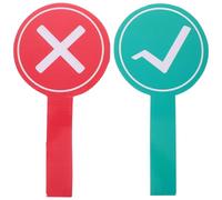 ADOCARN Lot de 2 Palettes de Vote Oui Non pour n Panneau Rigide, Design Double Face Poignée, Résistantes à L'humidité, pour Compétitions et Activités Interactives