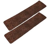 ADOCARN Lot de 2 Tapis D'escalier Auto-adhésifs en Polyester Antidérapants et Isolants pour Marches en Bois, pour Escaliers Domestiques Bruit
