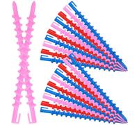 ADOCARN Lot de 20 Bigoudis Flexibles Spirales en Plastique, Petits Rouleaux à Permanente pour Cheveux Longs et Courts, Ensemble de Tiges Permanentes Multicolores pour Couleur Aléatoire