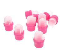 ADOCARN Lot de 20 Capuchons de Trempage pour Ongles Réutilisables en Résine Rose, Protection des Ongles les Dommages, pour Manucure DIY Personnelle