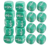 ADOCARN Lot de 20 Dés Fractionnaires Blocs De Formes Mathématiques Accessoires De Jeu De Cartes Jeu De Dés Stimulant pour l'esprit Jeu De Société Intérieur Et Extérieur Dés À