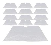 ADOCARN Lot de 20 Feuilles Attrape-poils Jetables en Plastique Transparent pour Lavabo, Tablier à Barbe Pratique, Accessoires Rasage Homme, Évite Bouchage Canalisation, Salle de Bain