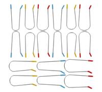 ADOCARN Lot de 24 Pinces à Rouleaux Chauffants de Rechange, Clips U en Plastique Résistant, Tailles 1,9 Cm/2,54 Cm/3,2 Cm, Compatibles Bigoudis Électriques pour Coiffure Professionnelle