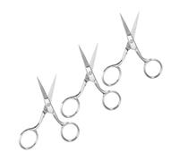 ADOCARN Lot De 3 Ciseaux à Sourcils Et Cils En Acier Inoxydable, Petits, Précision Coupe Poils Du Visage, Visage Et Nez, Outil Portable Pour Soins Personnels