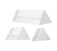 ADOCARN Lot De 3 D'Enseignement Optique Équilatéraux Triangulaires Transparents Outils D'Expérimentation Physique Cube en Verre À Angle