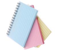 ADOCARN Lot de 3 Mini Cahiers à Spirale Colorés Lignes Horizontales, Format Compact 10x15 Cm, Papier Lisse Polypropylène, Fiches Bristol pour Notes, Études et Réunions, Bureau et Voyage