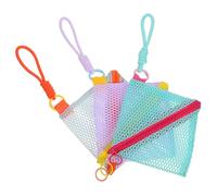 ADOCARN Lot de 3 Mini Sacs en Maille à Fermeture éclair, organiseurs de Maquillage, Pochettes de Rangement Portables pour Rouges à lèvres, cosmétiques, pièces de Monnaie, clés et Cartes de