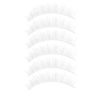 ADOCARN Lot de 3 Paires de Faux Cils Blancs Courts en Fibres Chimiques, Design Naturel et Doux, Faciles à Utiliser pour Maquillage Quotidien et Halloween