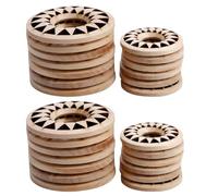 ADOCARN Lot De 30 Supports En Bois Pour Boule De Cristal 35 Mm Et 50 Mm - Socle Décoratif Tournesol Pour Présentoir De Sphères Mystiques Autel De Sorcière Et Décoration Intérieure