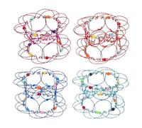 ADOCARN Lot de 4 Anneaux Magiques en Fer Flexible Jouet Anti-Stress créatif et Transformable pour Enfants, Stimulant l'imagination et la logique - Anneaux en métal pour Tours et activités